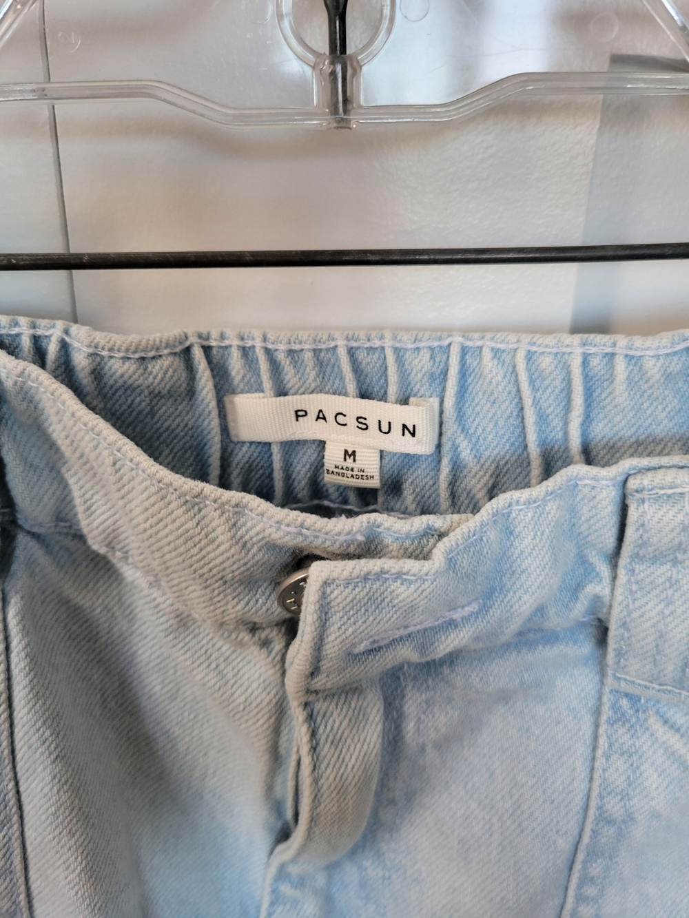 PacSun Light Blue High-Rise Denim Shorts - Picture 2 of 3